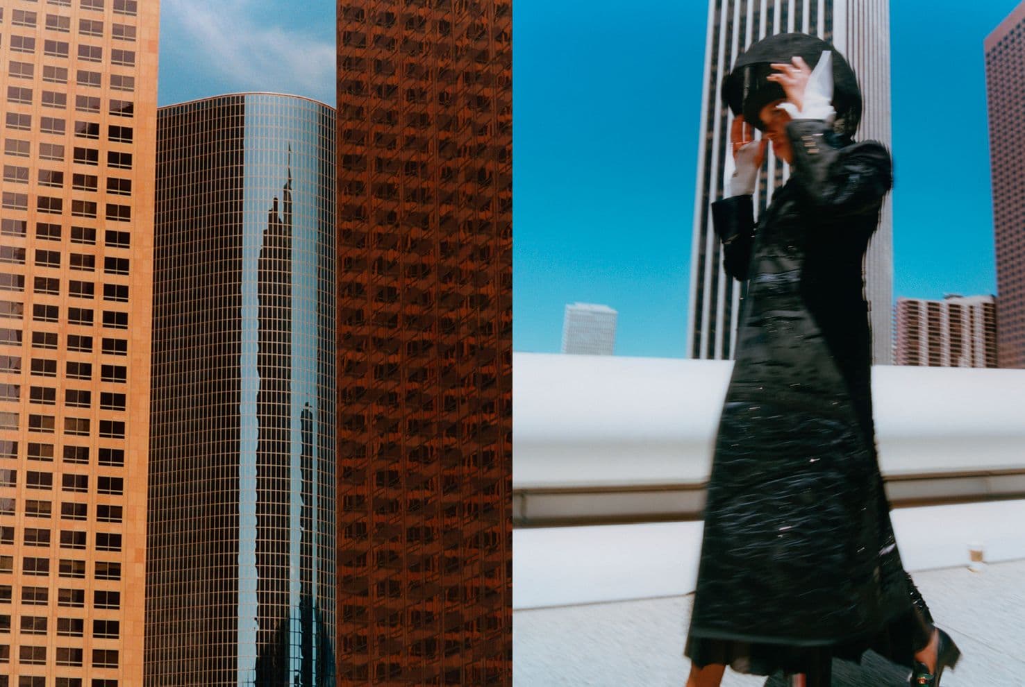 All clothing by Thom Browne. Shoes by Gucci. All jewelry by E.M. Kelly.