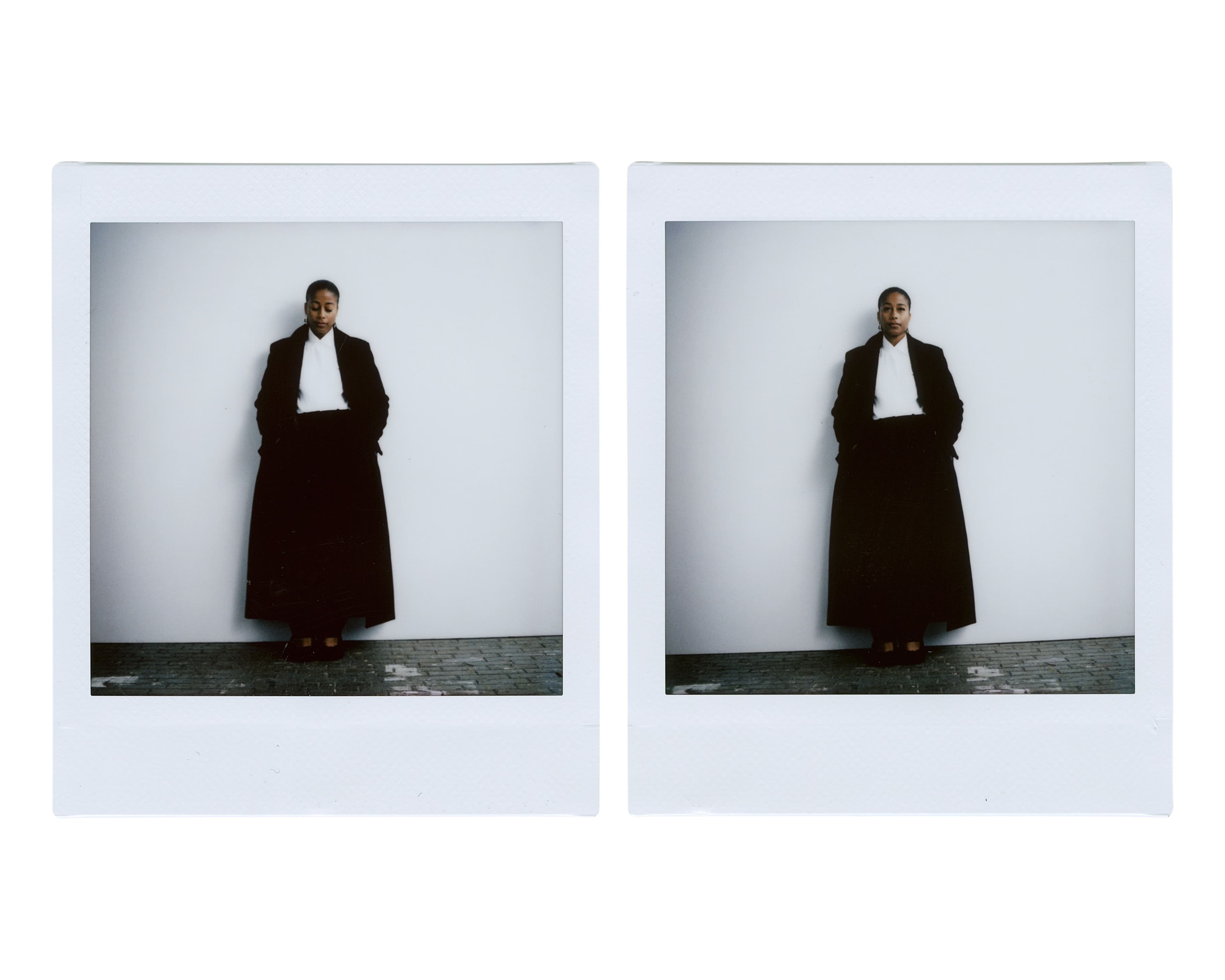 Coat, pants, and shoes by Stella McCartney. Shirt by Brioni. All jewelry by Alexis Bittar.