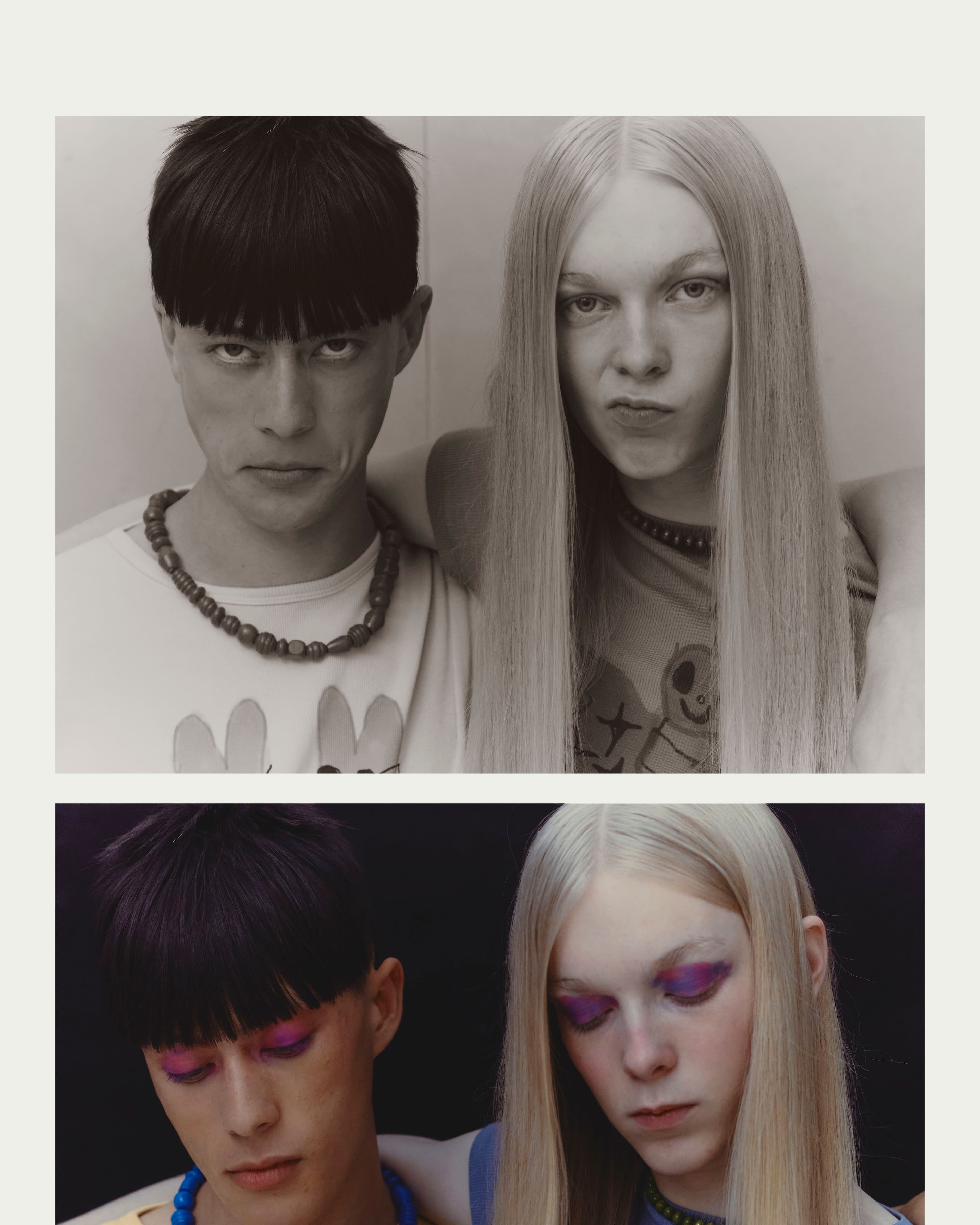 T-shirts and necklaces by Lazoschmidl.