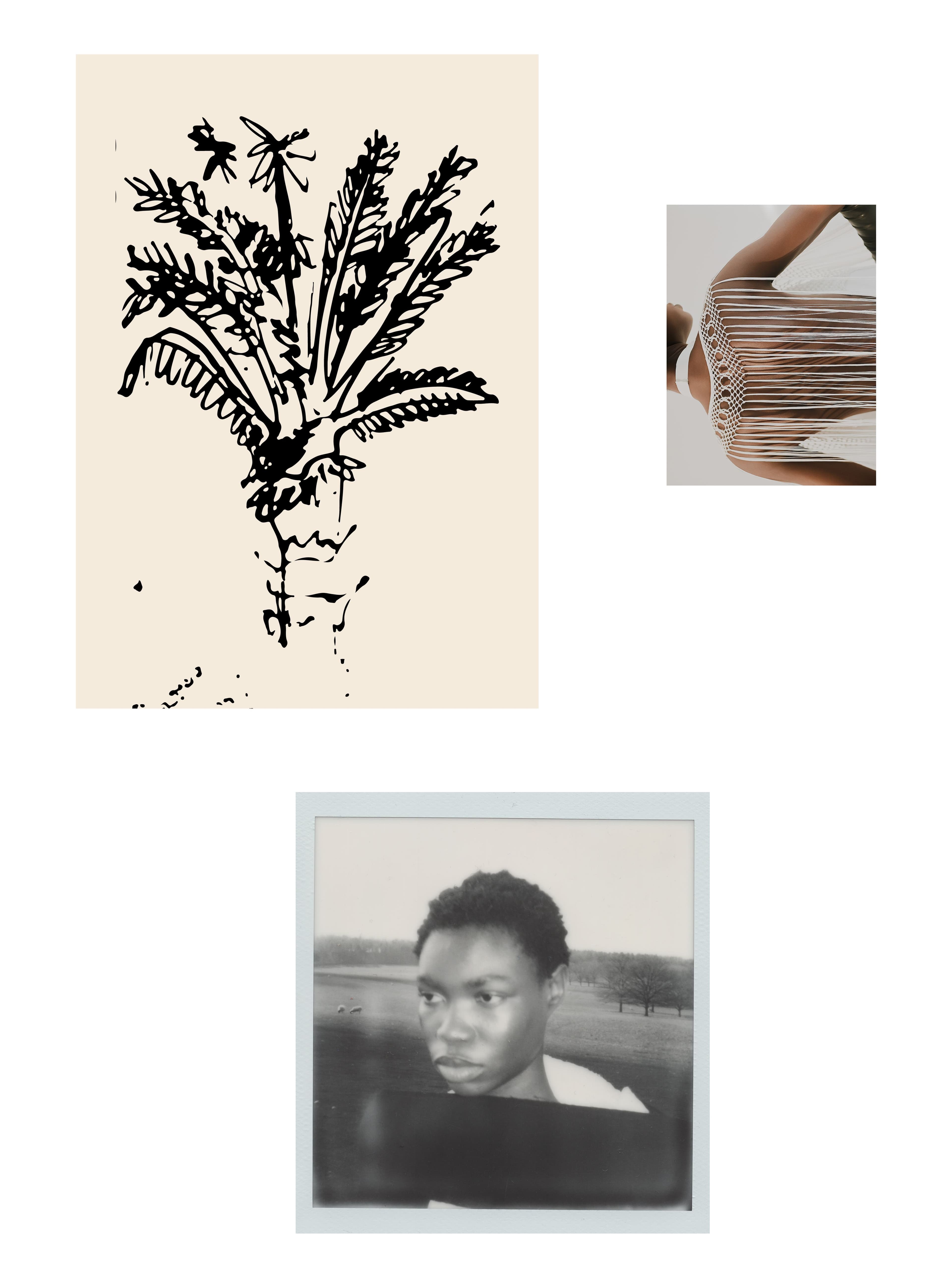 Top: Vintage shirt by Loewe from 20age archive. Bottom: Vintage dress by Comme des Garçons from 20age archive.