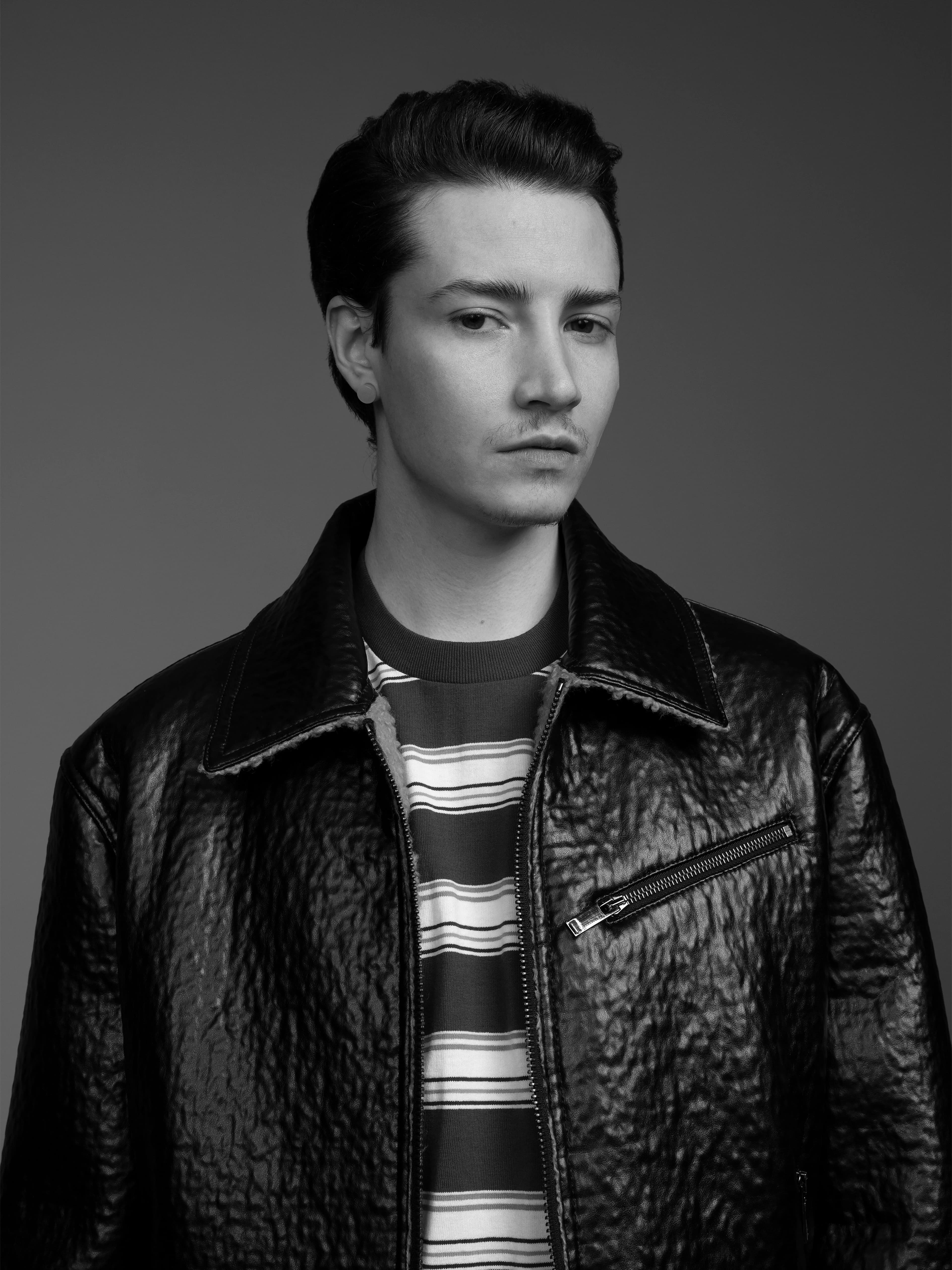 Jacket by Valentino from Nordstrom. T-shirt by Danton from Gravity Pope Tailored Goods.