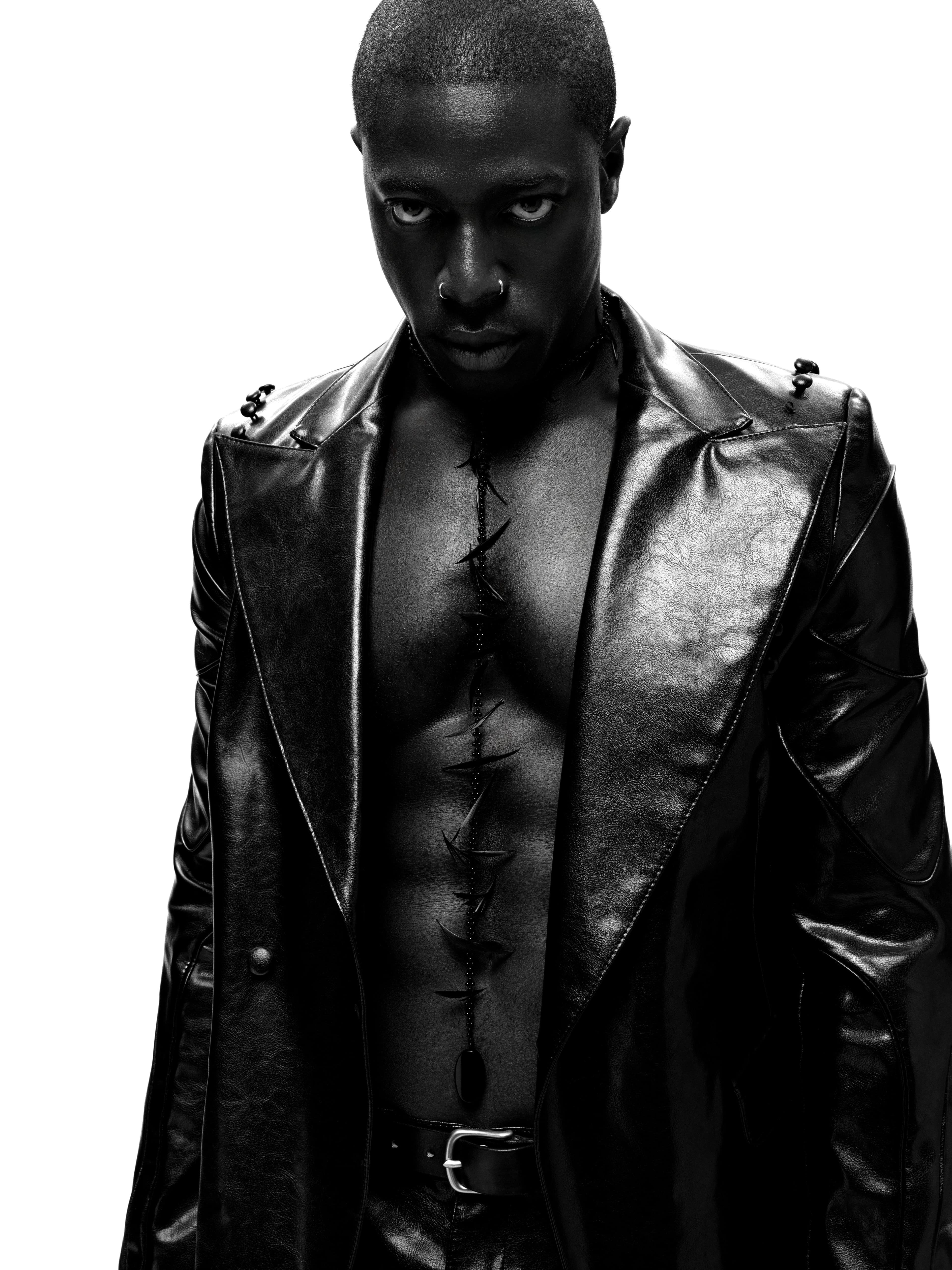 All CLOTHING by ,Luar. ,BELT by ,Maximum Henry. ,NECKLACE by ,Heather Huey.