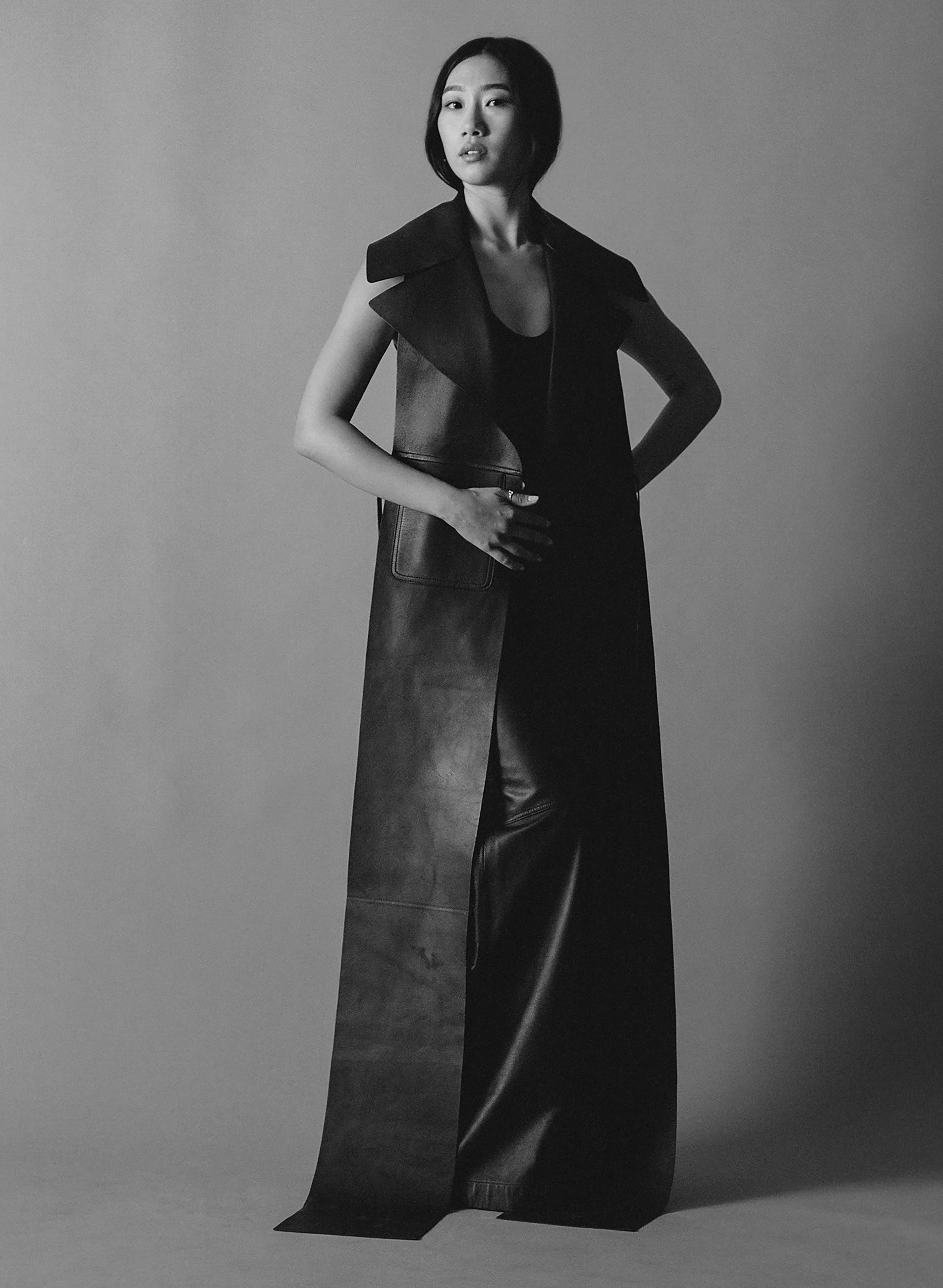 All clothing by Peter Do. Bodysuit by Skims.