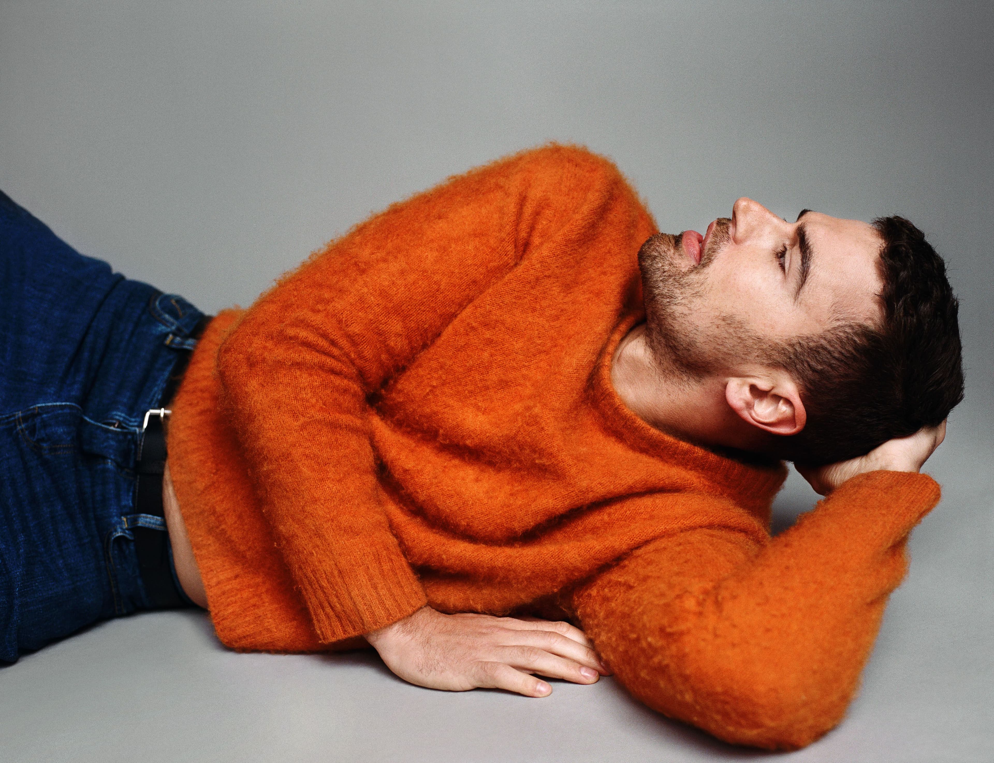 Sweater by Commission. Jeans by Studio Nicholson. Belt by Comme des Garçons.