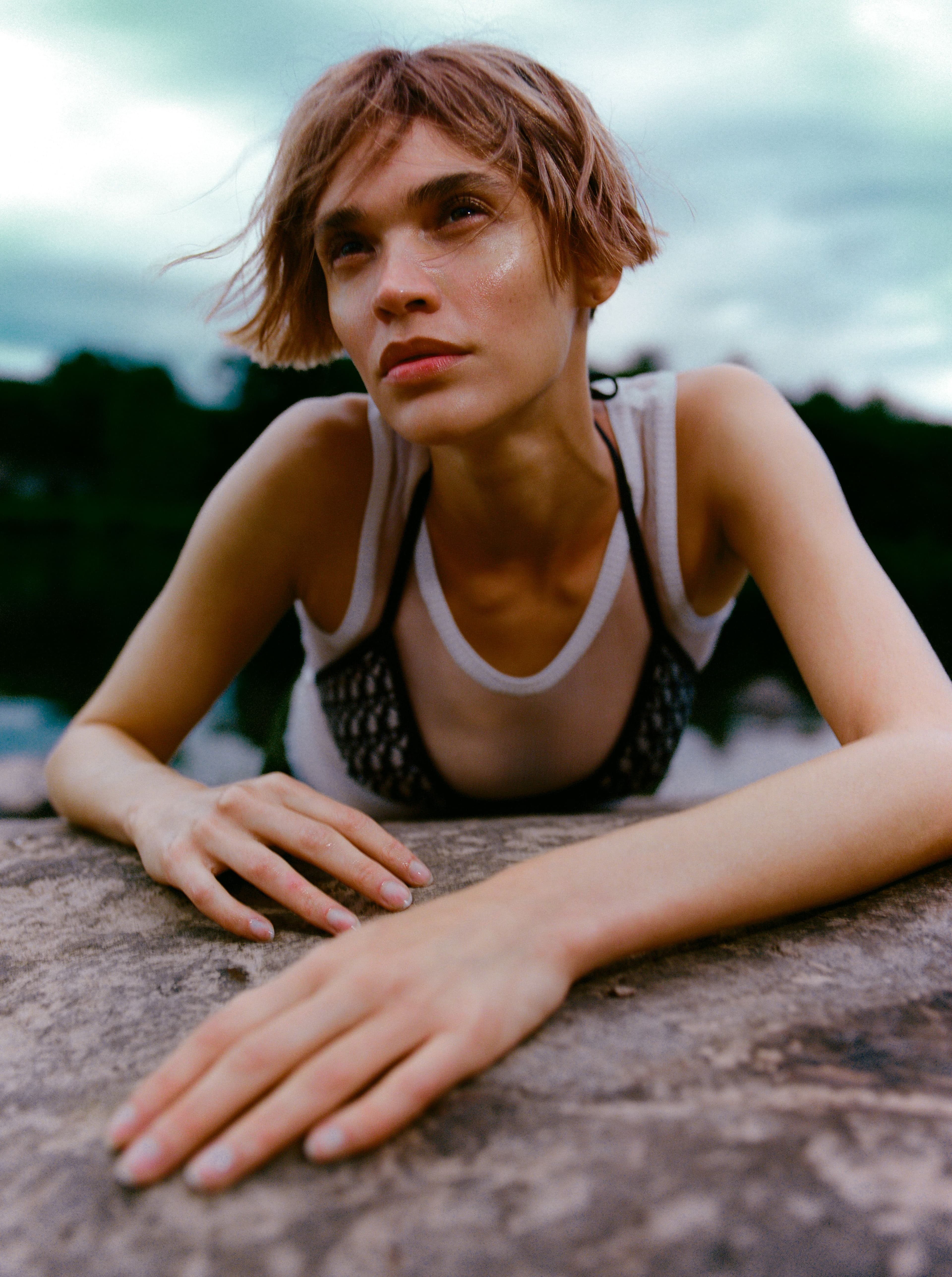 BIKINI by, Dior. ,TOP by ,Peter Do.