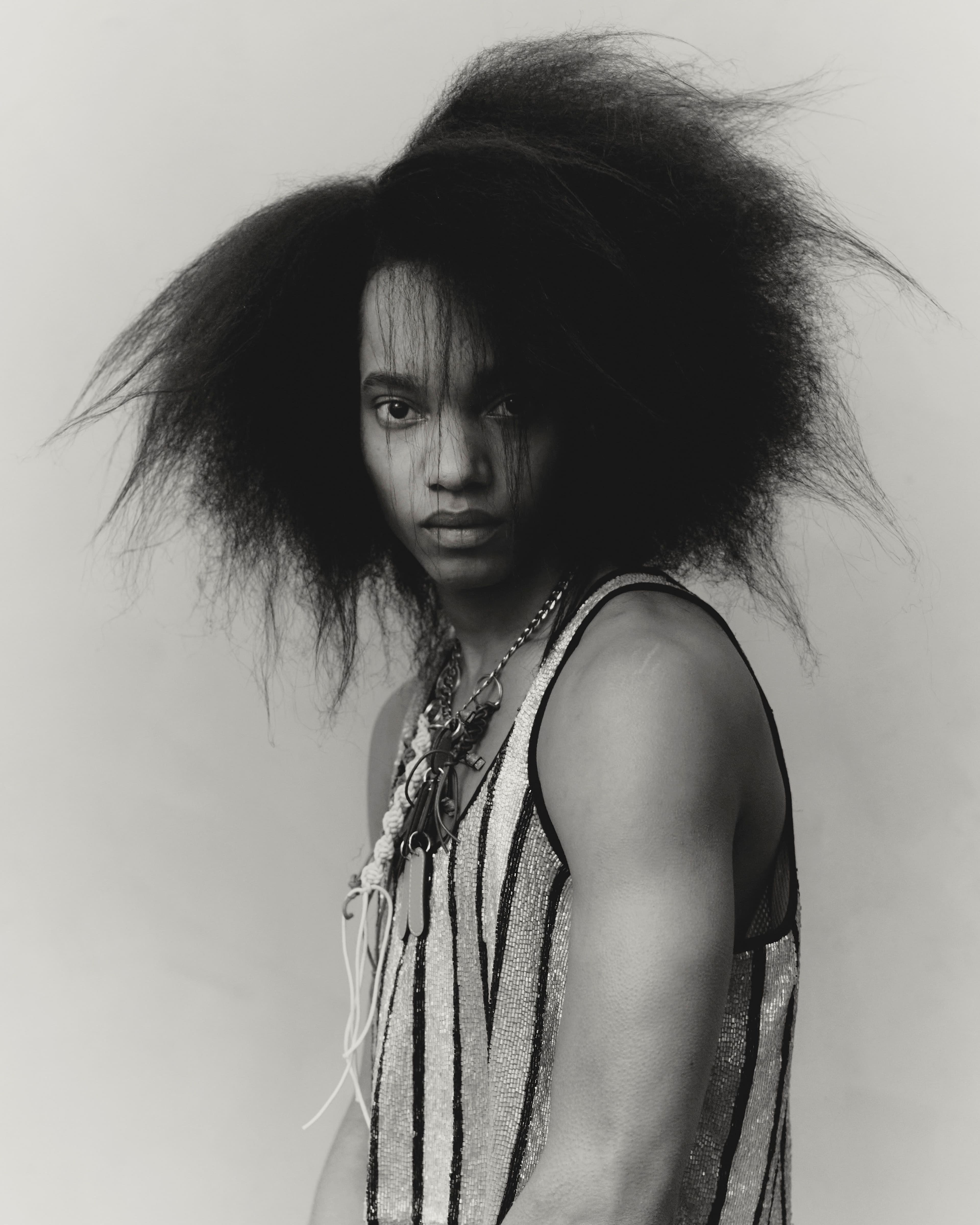 Top and necklace by Dhruv Kapoor.