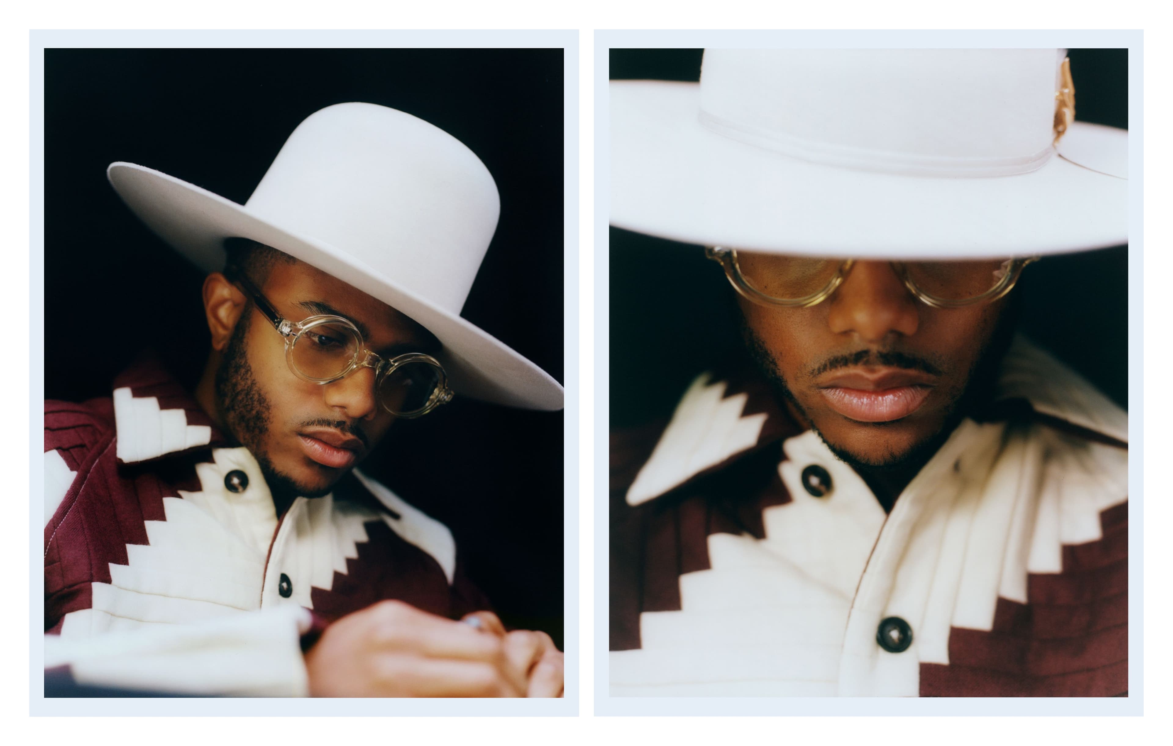 Coat by Bode. Hat, Onwuachi’s own.