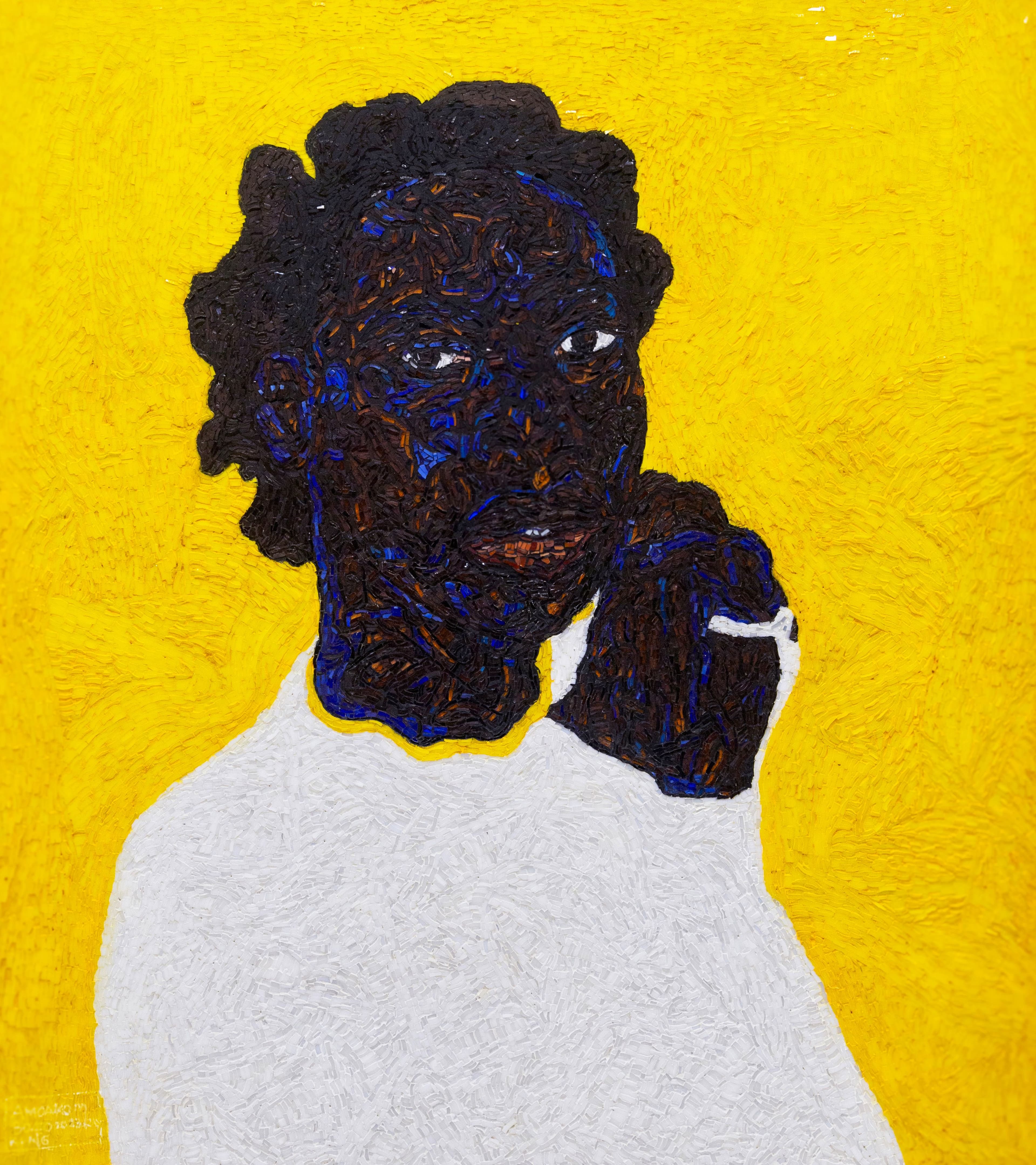 Amoako Boafo, ,Cuello amarillo,, 2023-2024