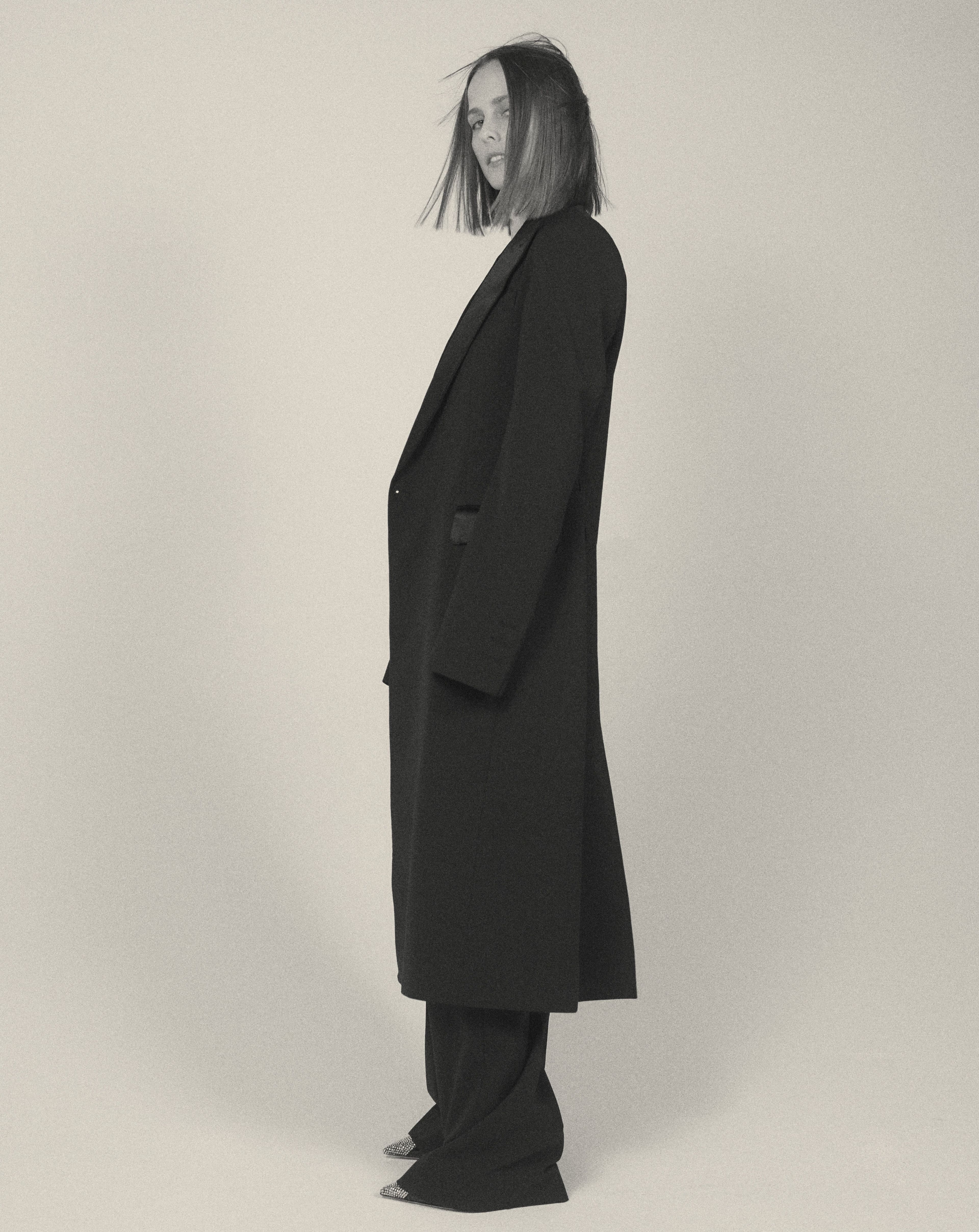 All clothing by Peter Do. Shoes, worn throughout, by Giuseppe Zanotti.