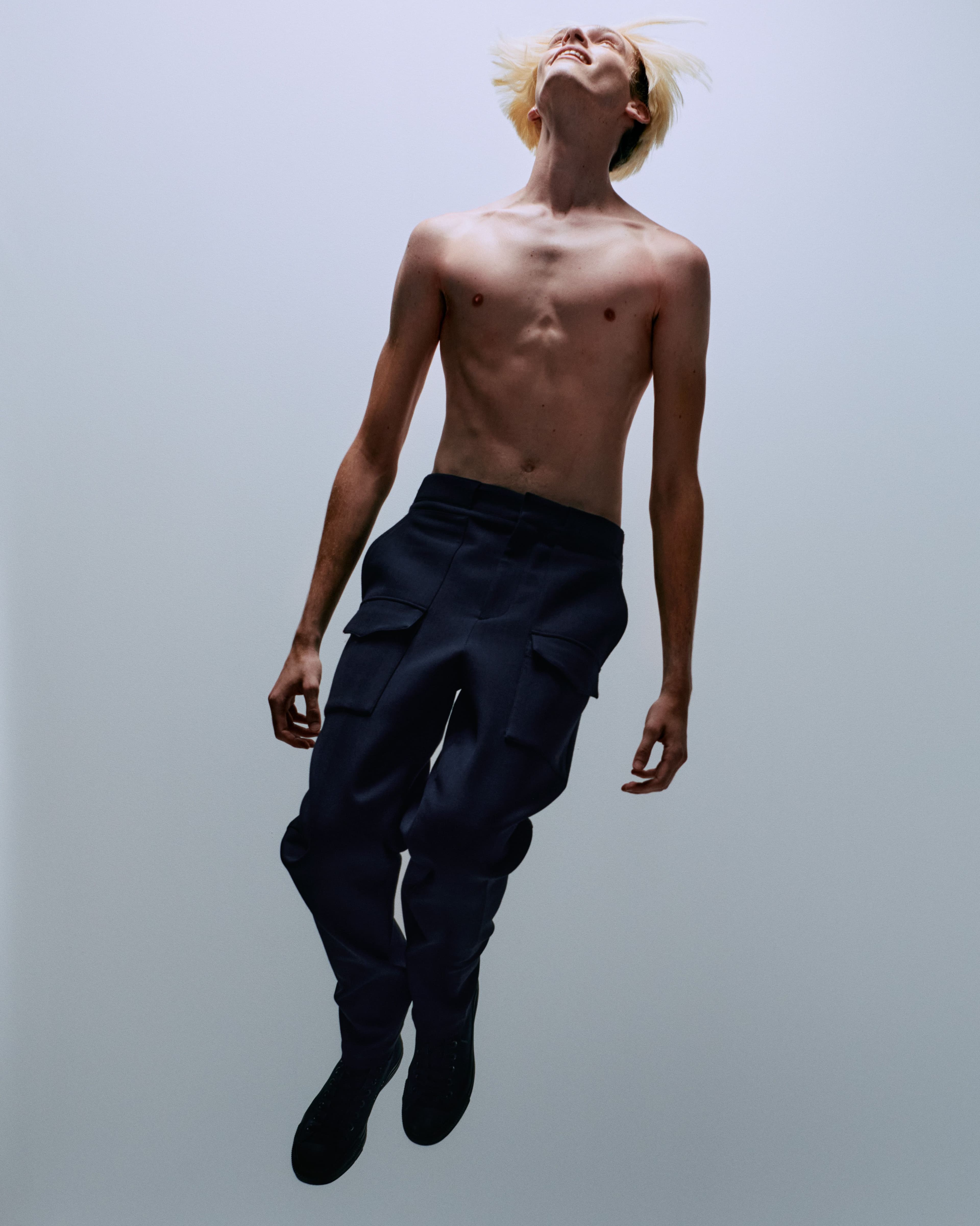 Pants by Helmut Lang. Vintage shoes, stylist’s own.