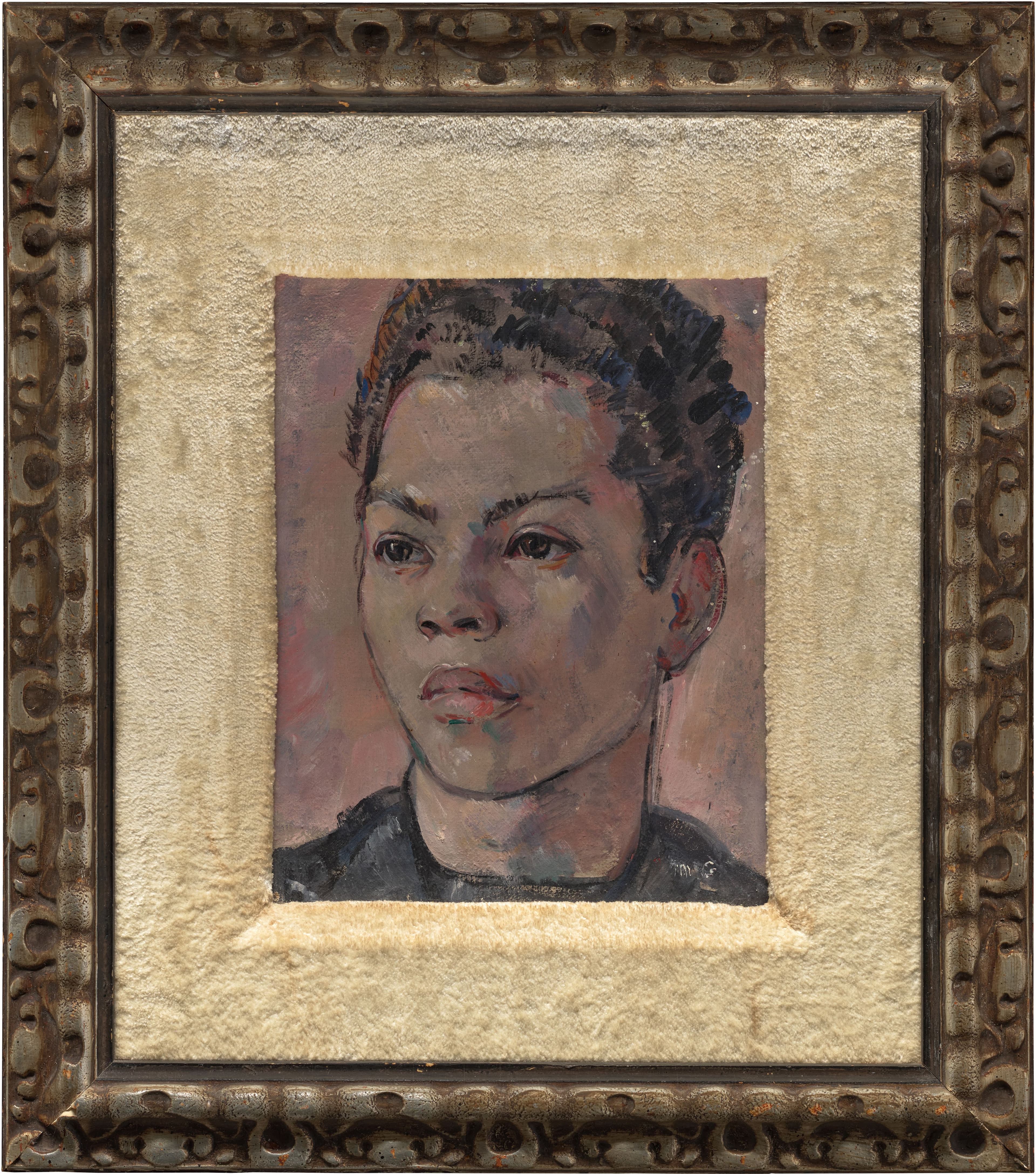 Maurice Grosser. ’Portrait of Milton Eppes,’ 1947. Oil on canvas, 7.25“ × 9.5“ (18.4 cm × 24.1 cm).