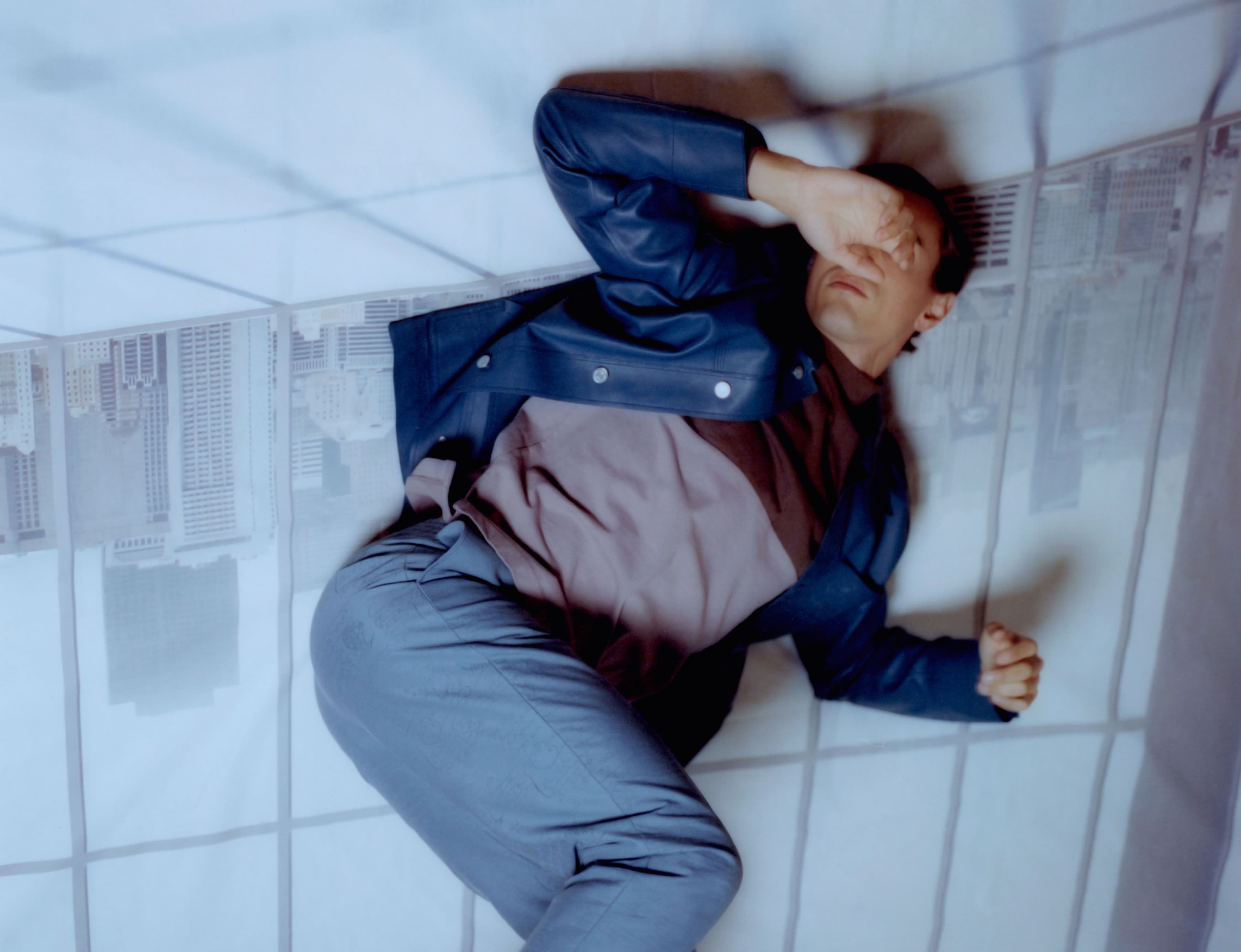 Jacket and pants by Berluti. Sweatshirt by Dior Men.