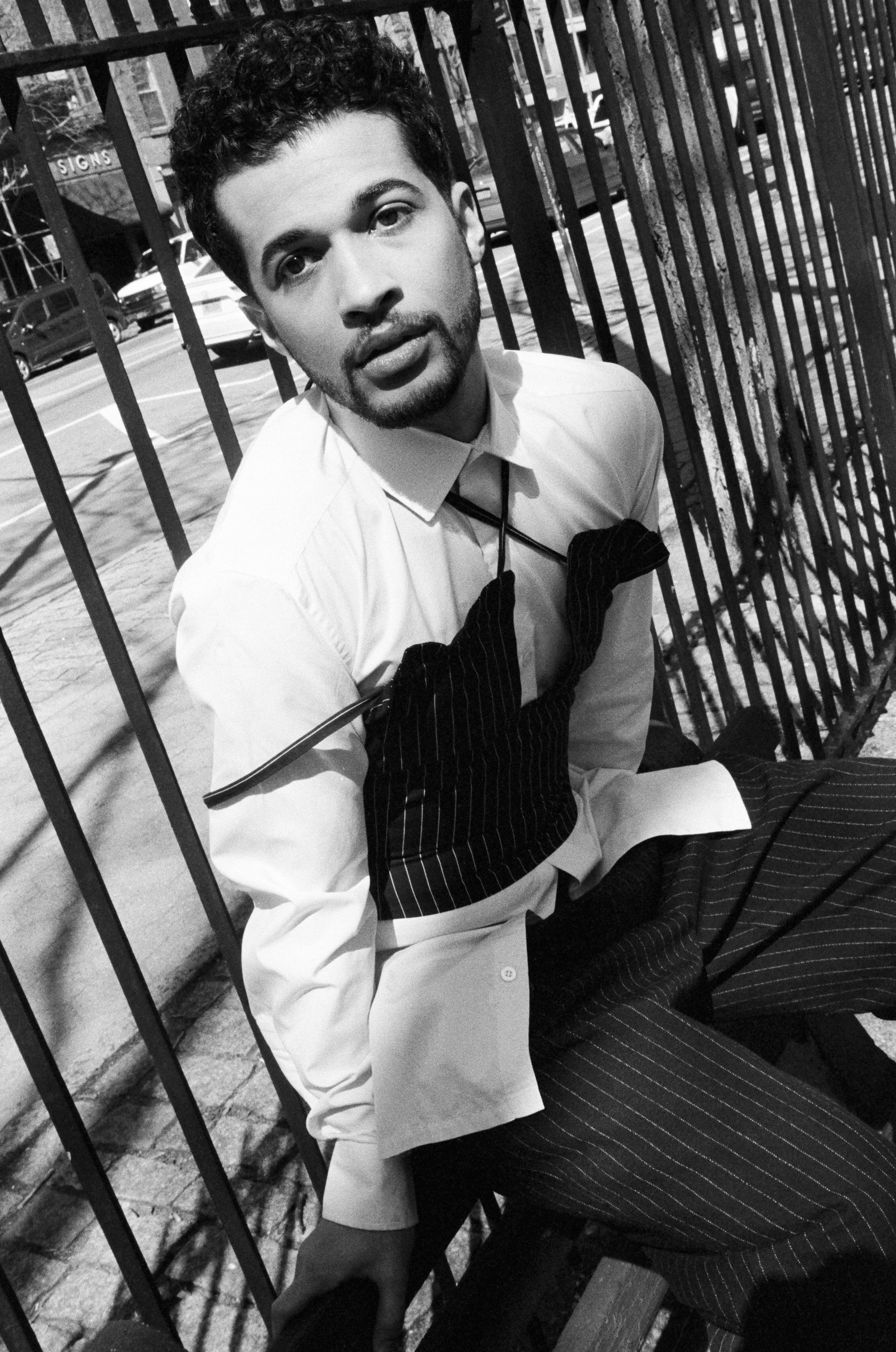 Vintage top by Romeo Gigli from Arara Archive. Vintage shirt by Charvet from Arara Archive. Vintage pants by Céline from Arara Archive.