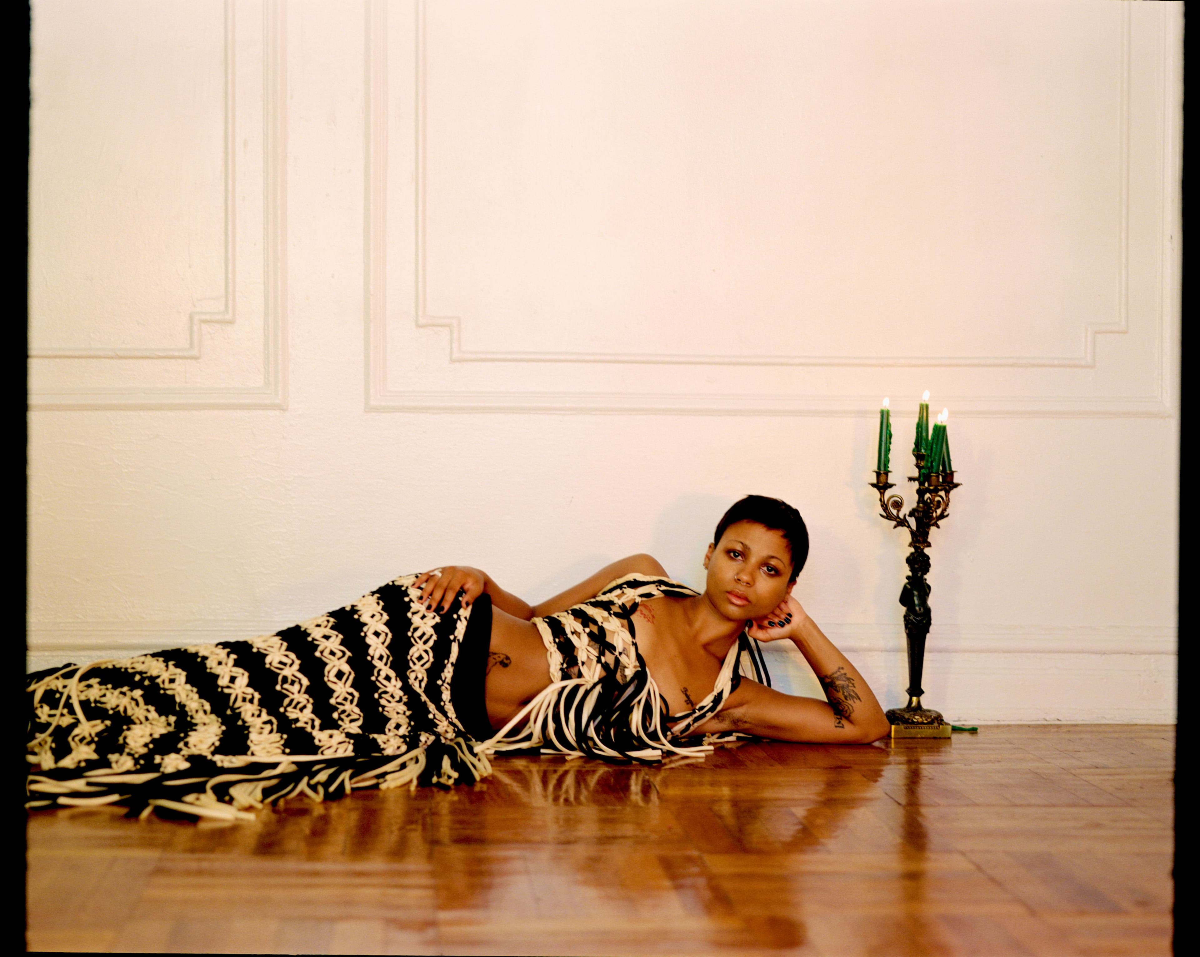 All CLOTHING by ,Diotima. ,RING by ,Nicole Rose Jewelry.